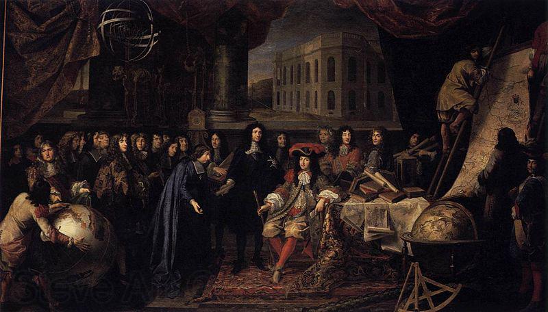 Henri Testelin Colbert Presenting the Members of the Royal Academy of Sciences to Louis XIV in 1667 Spain oil painting art
